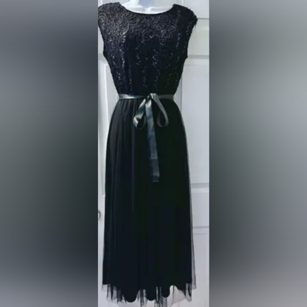 New Candalite small evening dress black, sequin and lace